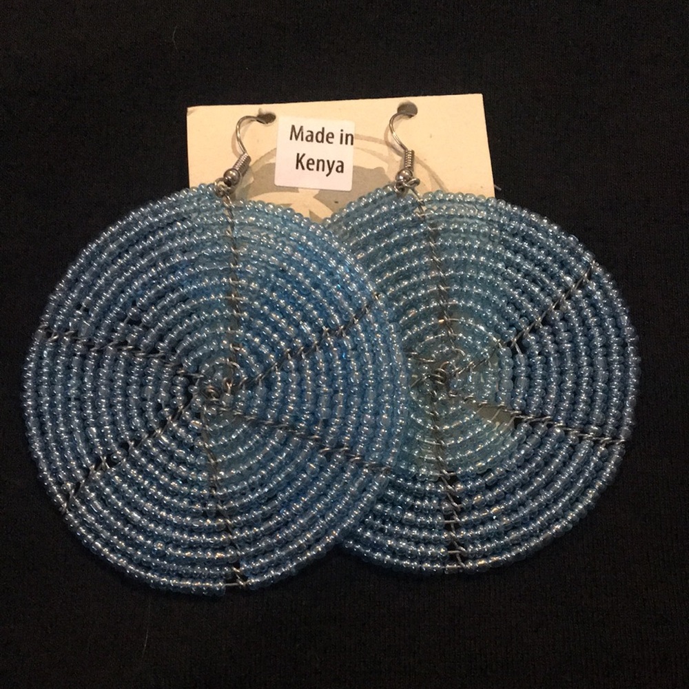 Pinwheel Beaded Earrings made in Kenya